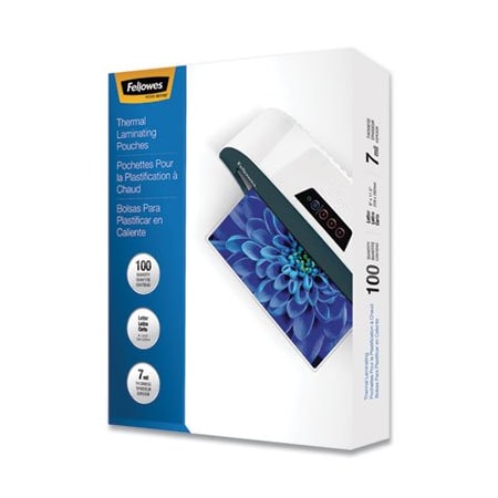 Fellowes Fellowes, LAMINATING POUCHES, 7 MIL, 9in X 11.5in, GLOSS CLEAR, 100PK 52041